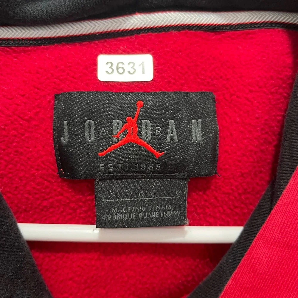 Jordan Jumpman Mens Red Graphic Pullover Hoodie Sweatshirt Large